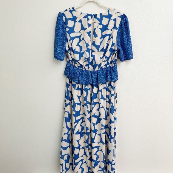 Twisted Wunder Midaxi Dress Blue White Abstract Floral NEW Size 8 - Picture 8 of 8